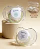 Bonfino Airy Tritan Pacifier Pack of 2 - White| 3 Months+| with Sterilizer Case| Breathable Ventilation Shield| Orthodontic Silicone Teat| Glow in the Dark Ring| Lightweight Tritan| Baby Safe