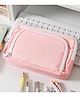 Echo Boomers Large Capacity Multipurpose Stationery Pouch for Boys & Girls Height 5.12 Inch Pink