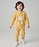 Mark & Mia Cotton Full Sleeves T-Shirt & Lounge Pant Set With Animal Embriodery - Yellow