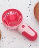 The Procure Store Mini Portable & Rechargeable Hand Fan with Stand- Red