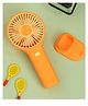 The Procure Store Smiley Design Portable & Rechargable Hand Fan- Orange