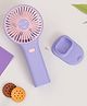 The Procure Store Smiley Design Portable & Rechargable Hand Fan- Purple