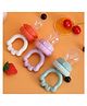 AEREX Silicone Food Pacifier with Handle Soft Nibbler Baby Fruit Nibbler Chewing Pacifier for Babies Baby Fruit Teether for Newborn Babies (Multi)