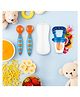 AEREX Baby Fruit & Food Nibbler with Feeding Spoon Set | Soft Teether | Silicone Soft Pacifiers | Fruit Feeder | Nibbler for Babies | Food Grade Baby Spoon and Fork with Soft Silicone (Multicolor)