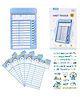 New Pinch Habit Tracker Chore Chart, Plastic Checklist Board with 15 Detachable Cardstock to Do List for Home Routine Planning, My Chores RV Checklist Task Planning Board for Kids and Adults (Blue)