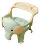 Obaby Chair With Cushion Seat High Backrest And Removable Food Tray - Green Elephant