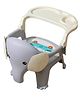Obaby Chair With Cushion Seat High Backrest And Removable Food Tray - Grey Elephant