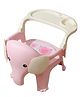 Obaby Chair With Cushion Seat High Backrest And Removable Food Tray - Pink Elephant