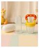 Luvlittle Fruit Feeder Nibbler With Baby Silicone Finger Brush/Oral Brush/Baby Tounge Cleaner - Colour May Vary (Pack Of 2)