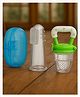 Luvlittle Fruit Feeder Nibbler With Baby Silicone Finger Brush/Oral Brush/Baby Tounge Cleaner - Colour May Vary (Pack Of 2)