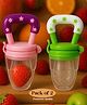 Luvlittle baby Silicone Food/Fruit Nibbler, Baby Food and Fruit Feeder Combo - Colour May Vary (Pack Of 2)