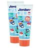 Jordan Kids Toothpaste | STEP 1 | Mild Fruity Flavours | Lychee | Milk Teeth | Gentle for Tooth | Food Grade | 75g (Pack of 2)