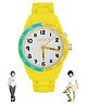 Spiky Round Stylish Analog Sports Watch - Yellow