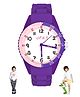 Spiky Round Stylish Analog Sports Watch - Purple