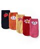 Cute Walk by Babyhug Knit Ankle Length Anti Bacterial Socks With Floral & Heart Design Pack of 5 - Multicolor