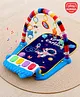 Play Nation Musical Baby Kick and Play Piano Space Theme Play Gym with Lights Music-Light Blue| 5 Hanging Rattles| Musical Keyboard| Activity Portable Playmat| Gift Toy | BIS Certified