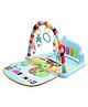 Play Nation Premium Baby Kick and Play Piano Dino Theme Play Gym with Lights Music-Light Blue| 5 Hanging Rattles| Musical Keyboard| Activity Portable Playmat| Gift Toy for 0-18 Months| BIS Certified
