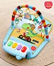 Play Nation Musical Baby Kick and Play Piano Dino Theme Play Gym with Lights Music-Light Blue| 5 Hanging Rattles| Musical Keyboard| Activity Portable Playmat| Gift Toy for 0-18 Months| BIS Certified