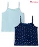 Honeyhap Premium Cotton Elastane Slips With Polka Dots & Heart Print & Bio Finish Pack of 2 - Saltwater Slide & Navy Peony