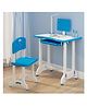 StarAndDaisy Engineered Wood Kids Functional Desk&Chair Set,Height Adjustable Children School Study Table With Bookholder Slot,Led Lamp,Storage, White
