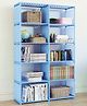 StarAndDaisy Foldable 10-Shelf Storage Rack Multi-Layer Organizer for Books, Toys, Clothes, Space-Saving, Sky Blue