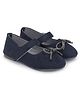 Superminis Bow Applique Detailed Ballerinas - Navy Blue