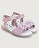 Superminis Heart Designed Bow Applique Detailed Sandals - Lavender