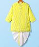 Babyhug Woven Full Sleeves Mirror Work & Embroidery Kurta & Dhoti Set - Yellow