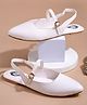 Shoetopia Solid Buckle Closure Sandals - White