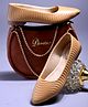 Shoetopia Textured Ballerinas - Tan