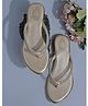 Shoetopia Rhinstone Embellished Sandals - Golden