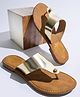 Shoetopia Colour Blocked Sandals - Golden