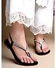 Shoetopia Stones Embellished Sandals - Silver