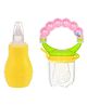 NeonateCare Baby Silicone Nose Cleaner and Ring Nibbler Pack of 2 - (1 Yellow Nose Cleaner , 1 Pink Ring nibbler)