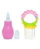 NeonateCare Baby Silicone Nose Cleaner and Ring Nibbler Pack of 2 - (1 Pink Nose Cleaner , 1 Pink Ring nibbler)