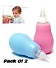 NeonateCare Baby Silicone Nose Cleaner Nasal Aspirator for Babies Pack of 2 - (Blue Nose Cleaner and Pink Nose Cleaner)