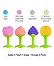 NeonateCare Fruit Shaped Teether Pack Of 4 - (4 Fruit Teether) (MultiColor)