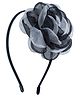 Daizy Floral Applique Hair Band - Black & White