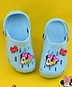 Yellow Bee Disney Perforated Clogs With Minnie Mouse Designed Rotating Charms - Light Blue