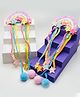 Twisty Locks Sequin Embellished Rainbow Designed Clips - Multi Colour