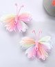 Twisty Locks Buterfly Applique Detailed Hair Clips - Multi Colour