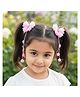 Twisty Locks Butterfly Applique Detailed Hair Clips - Pink