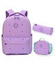 Little Surprise Box Mini Heart Backpack with Matching Lunch Bag and Stationery Pouch Purple - 16.5 Inch