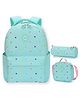 Little Surprise Box Mini Heart Backpack with Matching Lunch Bag and Stationery Pouch MInt - 16.5 Inch