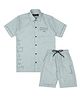 CAVIO Cotton Woven Half Sleeves Never Stop Learning Because Life Never Stops Teaching Text Printed Coordinating Shirt & Shorts Set - Sea Green