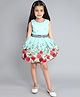 Funshine Woven Sleeveless Floral Printed Dress With Belt - Pista Green