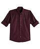 Charchit Cotton Blend Woven Full Sleeves Solid Shirt - Maroon