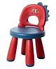 House of Quirk Detachable Baby Chair  Multifunctional Adjustable Plastic Backrest Compact Chair & Stool for Toddlers - Dinosaur Red