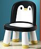 House of Quirk Detachable Baby Chair  Multifunctional Adjustable Plastic Backrest Compact Chair & Stool for Toddlers - Penguin Black