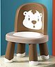 House of Quirk Detachable Baby Chair Multifunctional Adjustable Plastic Backrest Compact Chair & Stool for Toddlers - Bear Brown